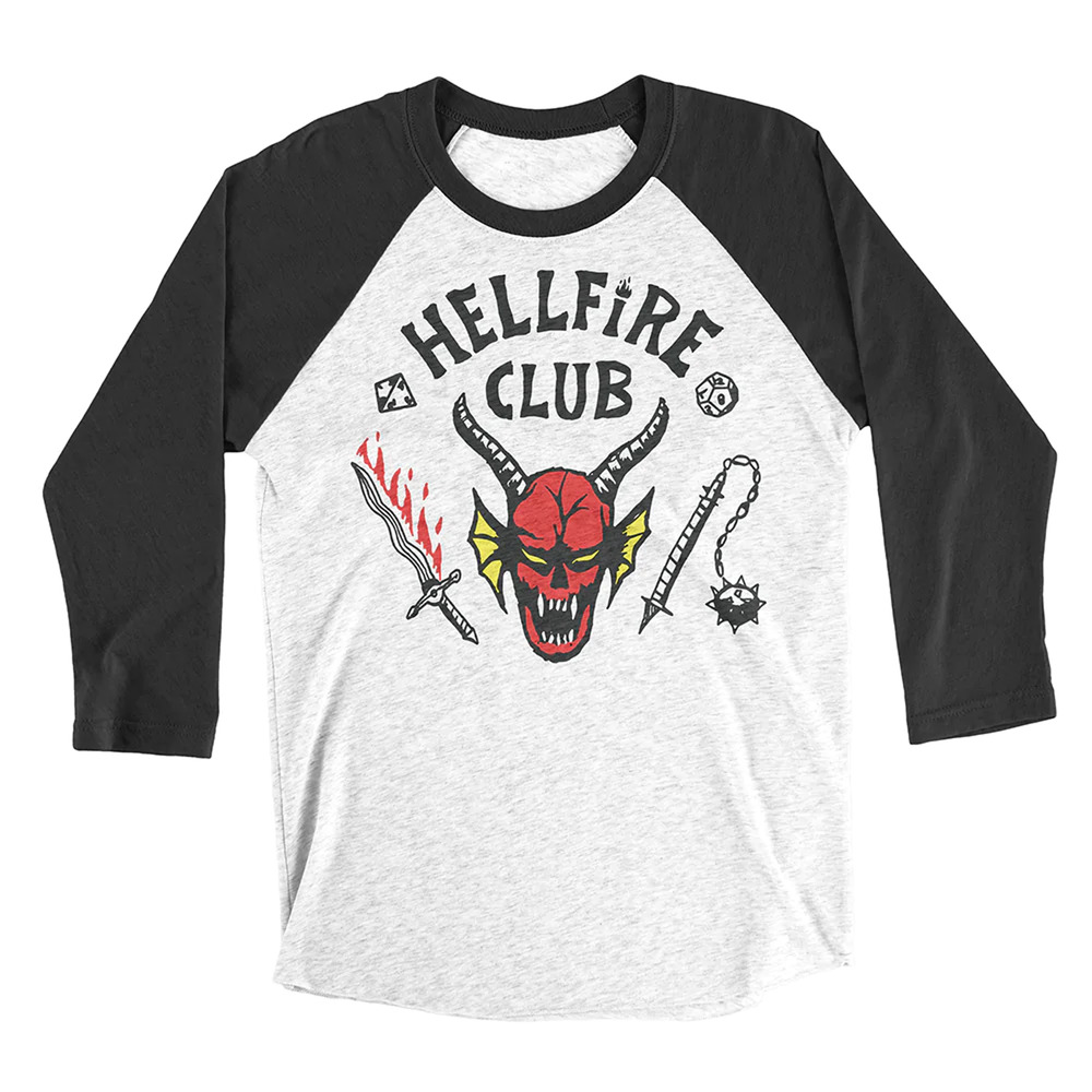 Hellfire Club Baseball Ringer Shirt - Stranger Things (New!)